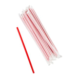 9" Giant Red Straws, Unwrapped, Group Image