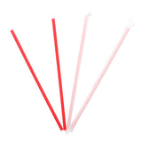 10.25" Giant Straw, Red, Paper Wrapped, Two Unwrapped Straws and Two Wrapped Straws