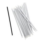 10.25" Giant Straw, Black, Paper Wrapped, Group Image