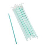 10.25" Giant Straw, Blue, Paper Wrapped, Group Image