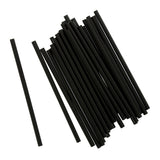 5.75" Jumbo Black Straw, Unwrapped, Group Image