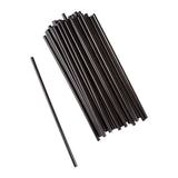 7.75" Jumbo Black Straw, Unwrapped, Group Image