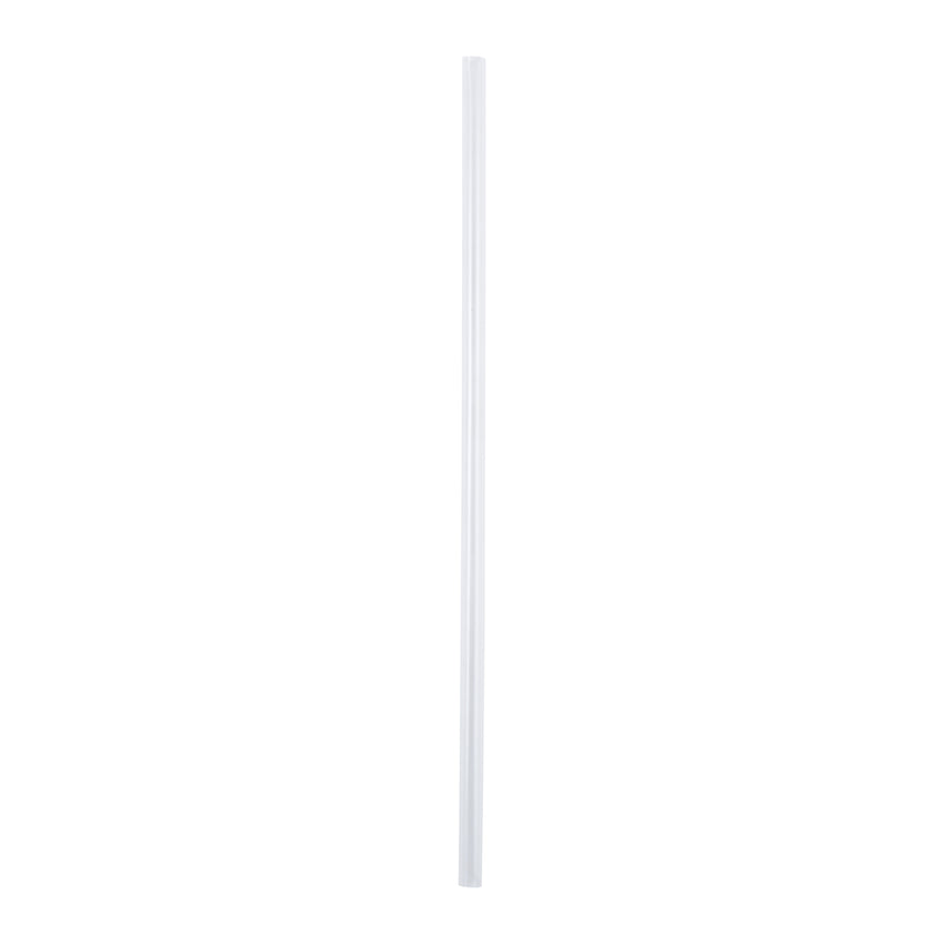 7.75" Jumbo Clear Straw, Poly Wrapped, View Of Unwrapped Straw