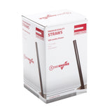 7.75" Jumbo Black Straw, Poly Wrapped, Inner Package