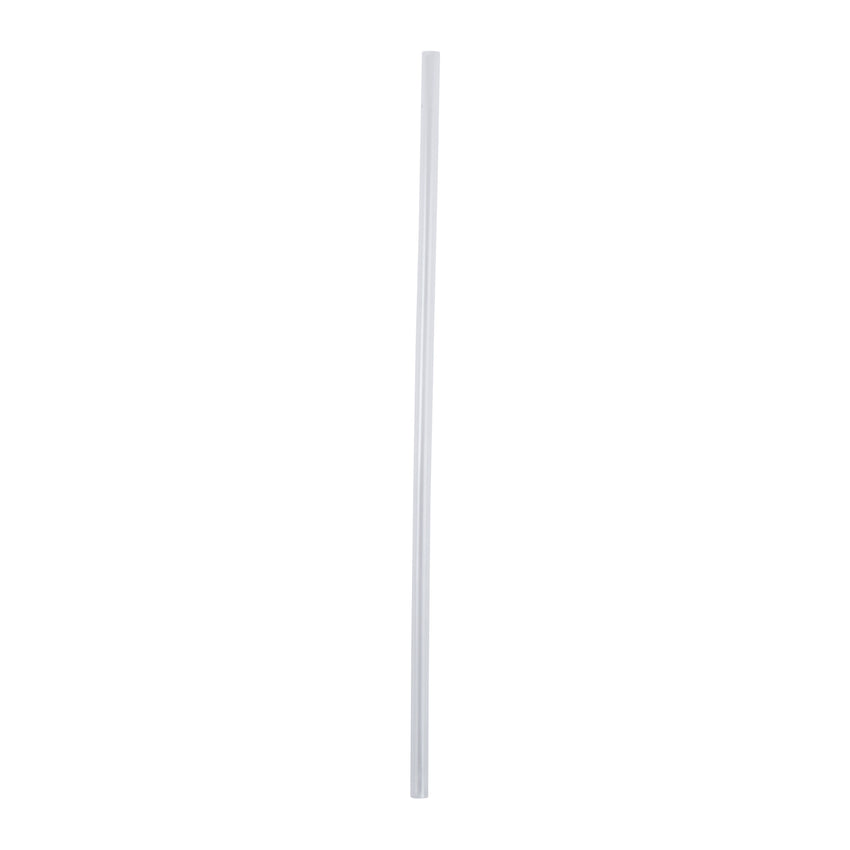 9" Jumbo Clear Straws, Paper Wrapped, View Of Unwrapped Straw