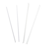 9" Jumbo Clear Straws, Paper Wrapped, Group Image, Fanned Out Straws