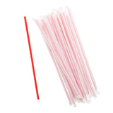 10.25" Jumbo Straw, Red, Paper Wrapped, Group Image