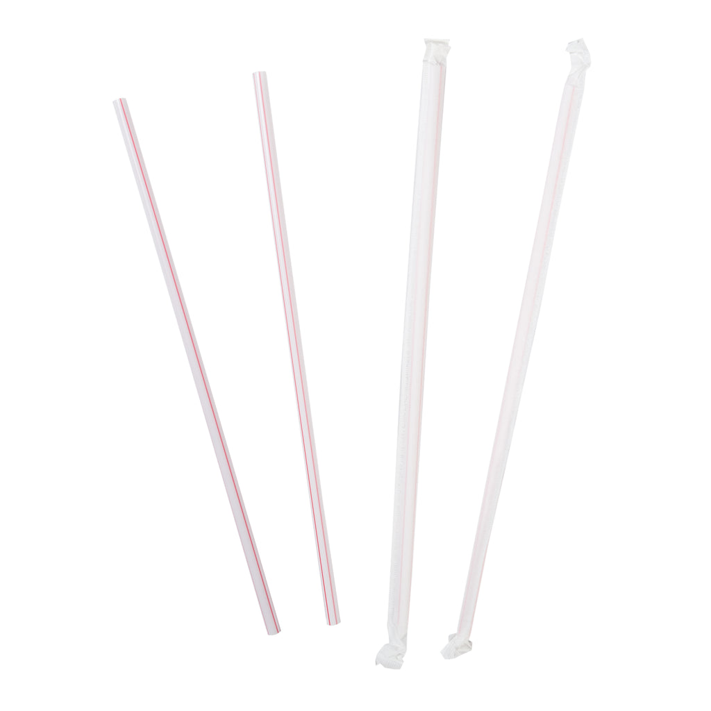 Straw, 7.75, Jumbo, Paper Wrapped, Clear, 24/500 – AmerCareRoyal