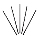 BLACK 7.75" JUMBO UNWRAPPED PAPER STRAW, Fanned Out View