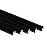 BLACK 7.75" JUMBO UNWRAPPED PAPER STRAW, Detailed Group View