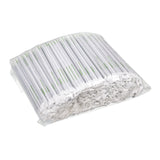 STRAW, 7.75", JUMBO, PAPER, WRAPPED, BLK, BAGGED, in wrapped and bagged