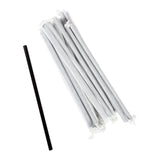7.75" Giant Black Straw, Paper Wrapped, Group Image