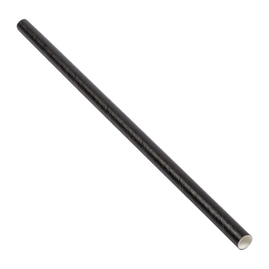 5.75 COCKTAIL UNWRAPPED BLACK PAPER STRAW, 8/500 – AmerCareRoyal