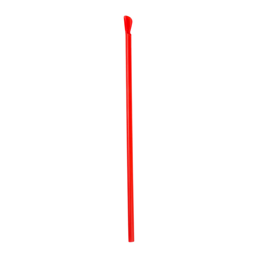 10" Giant Red Spoon Straw, Poly Wrapped