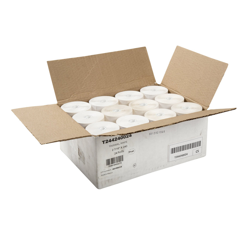 Thermal Rolls, 2-7/16" x 240' with 7/16" ID Core, Open Case