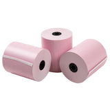 Pink Thermal Rolls, 3-1/8" x 230' with 7/16" ID Core, Three Rolls
