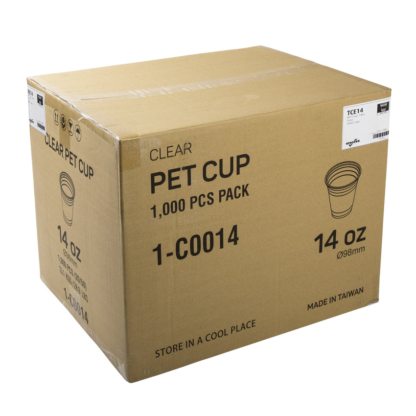 14 oz. Clear PET Cup, Closed Case
