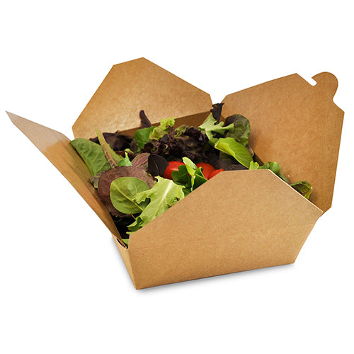 7-3/4 x 5-1/2 x 2-1/2 Black Paper Folding #3 Food Takeout Containers