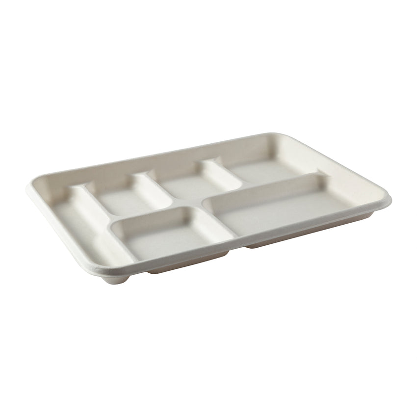 6 Compartment Trays, Tilted View