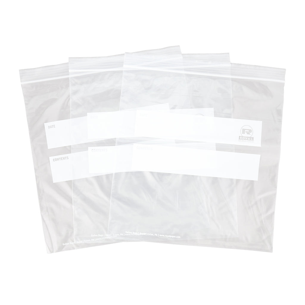 Essendant Double Zipper Freezer Bags, 1 gal, 2.7 mil, 10.56 x 10.75