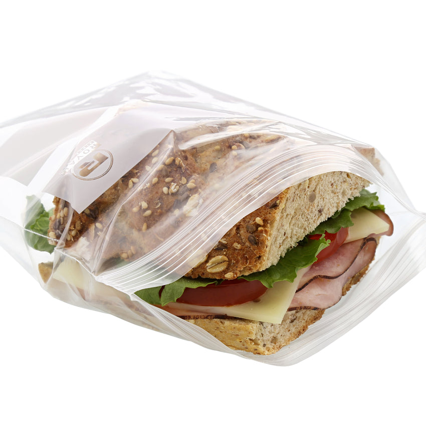 SANDWICH BAG DOUBLE ZIPPER 6.5" X 6", Bag With Food Content